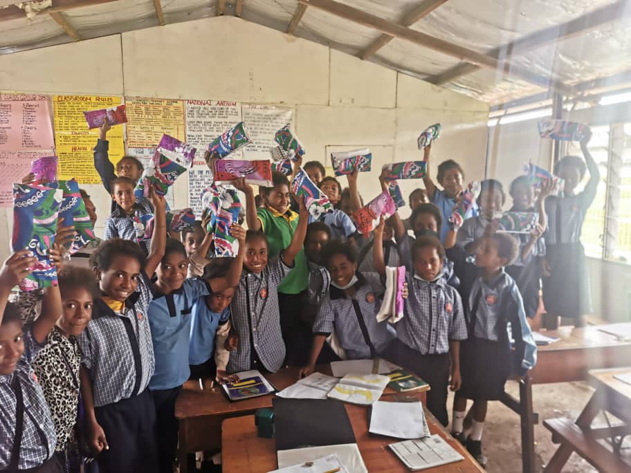 Children with Pamphlets